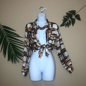 Chain print top
